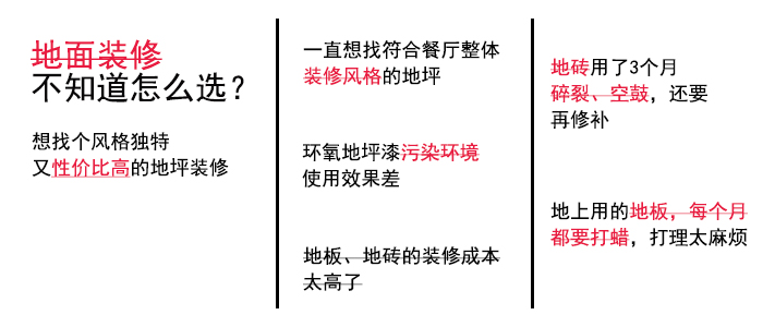 復古地坪痛點